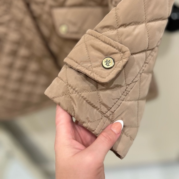 Lauren By Ralph Lauren Women's Quilted Beige Puffer Jacket - Picture 7 of 12